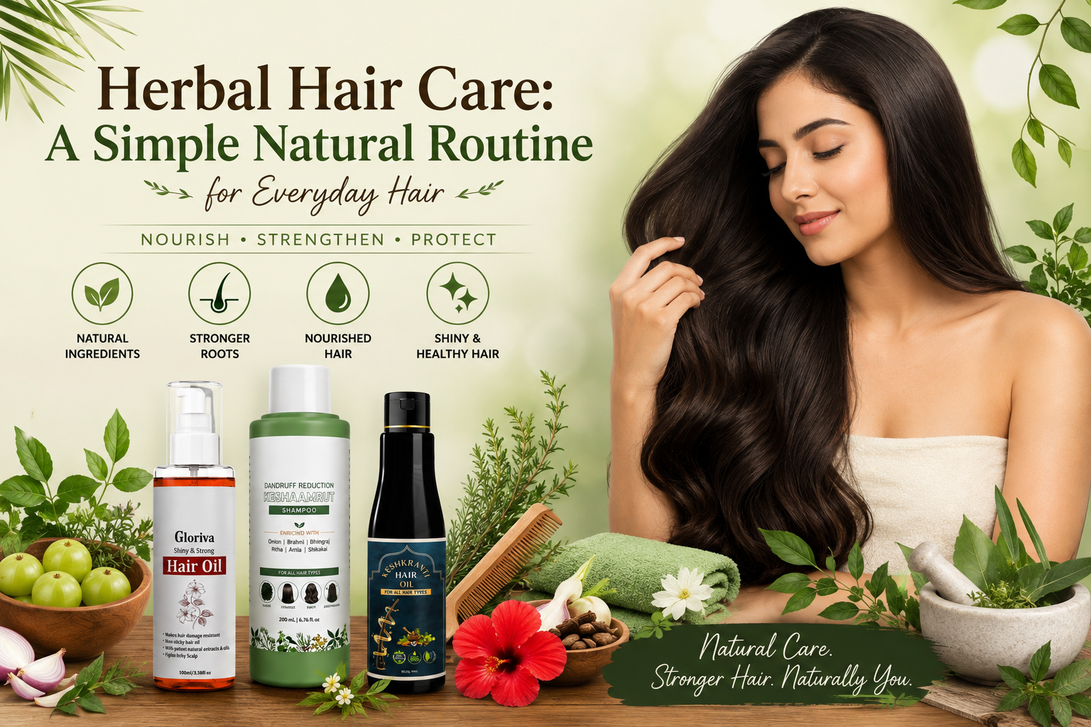 Herbal Hair Care: A Simple Natural Routine for Everyday Hair